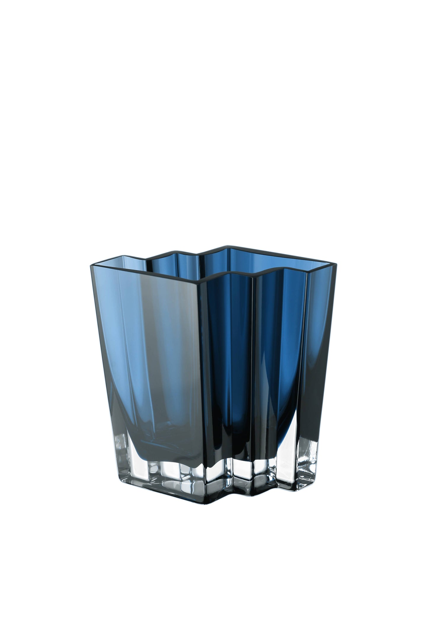 Chevron Vase Blue - Small