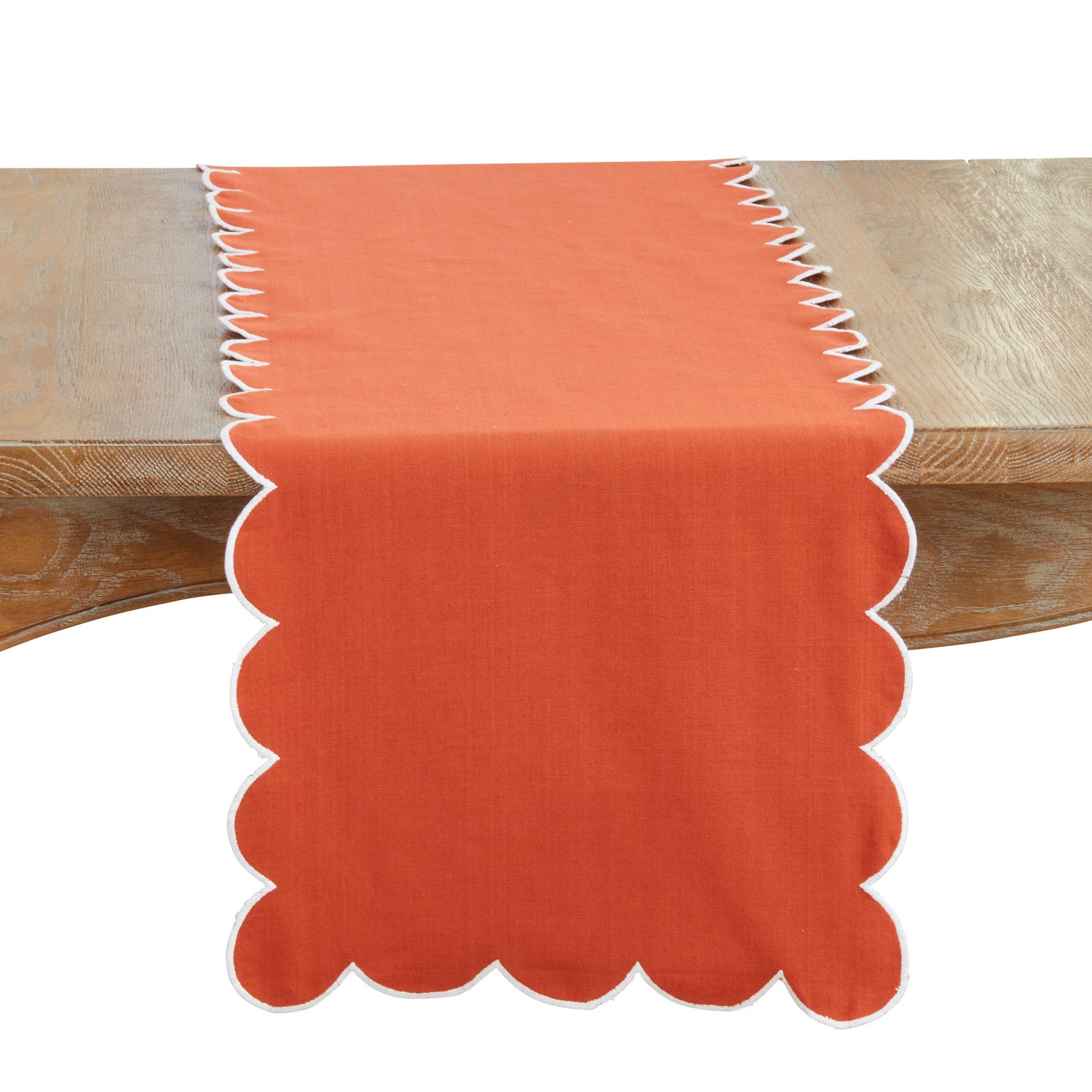 Scalloped Table Runner: Rust / 16"x72"