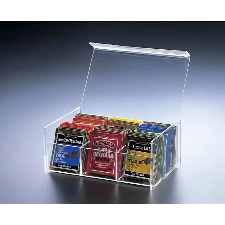 6-Compartment Acrylic Tea Bag Box