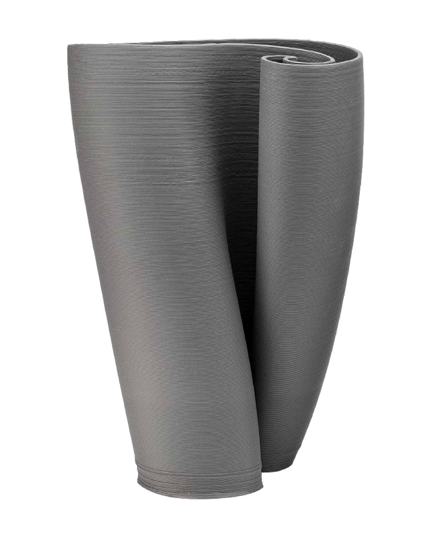 Dark Gray 3D Printed Ceramic - Vase