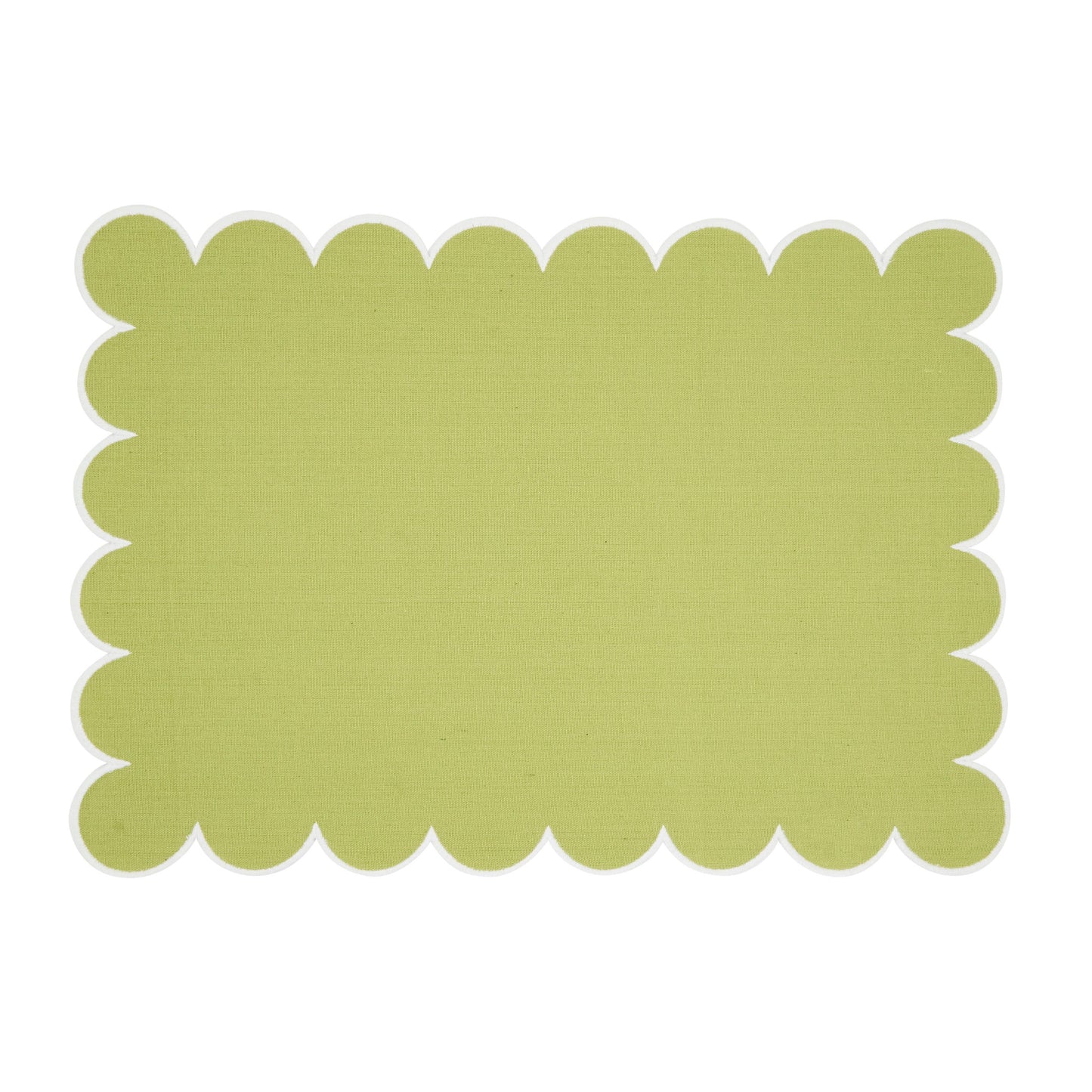 Scalloped Hem Placemat: Rust / 14"x20" - Set of 4