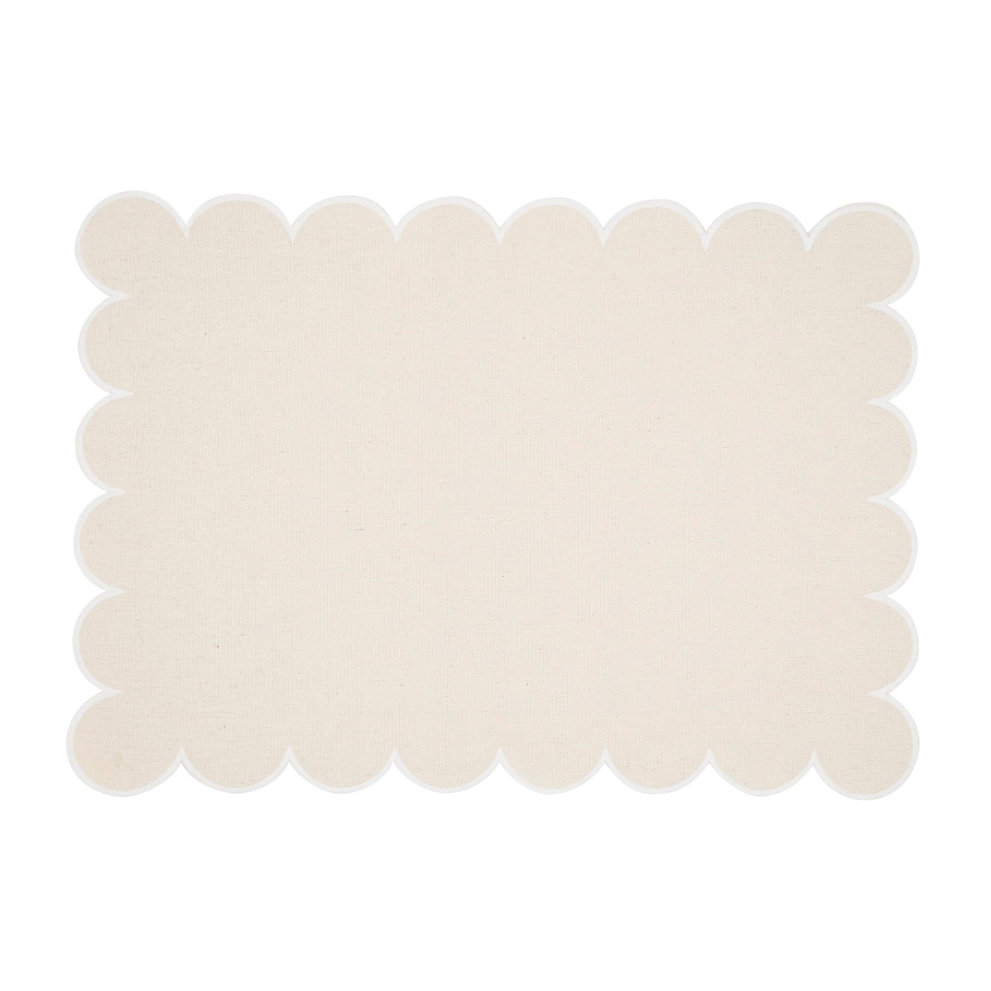 Scalloped Hem Placemat: Rust / 14"x20" - Set of 4