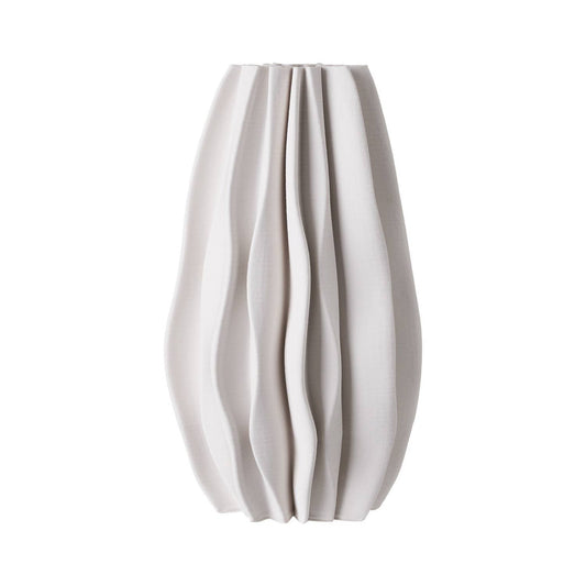 Flora Ceramic White Vase - Tall