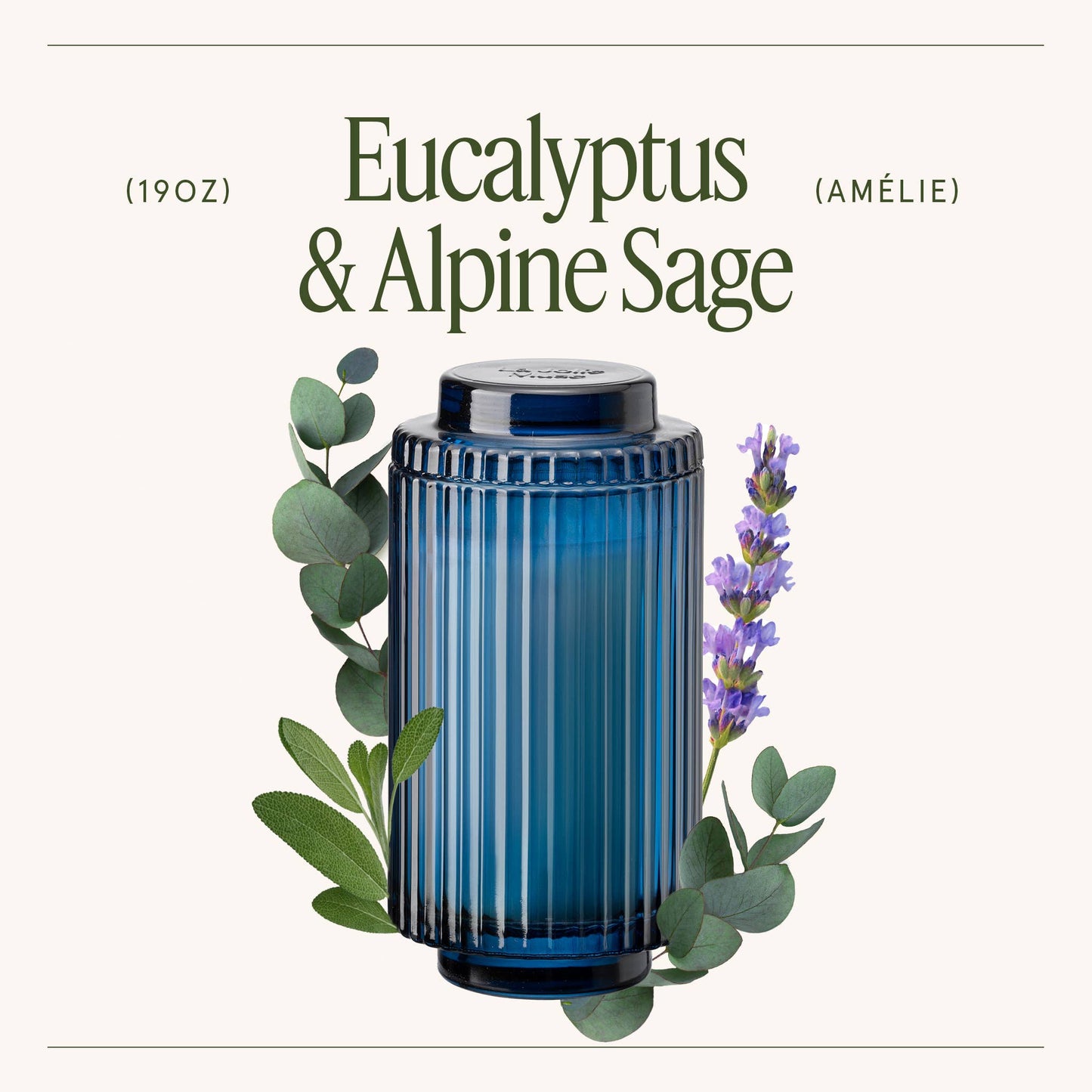 Scented Candle - Eucalyptus & Alpine Sage - 19oz | LJM