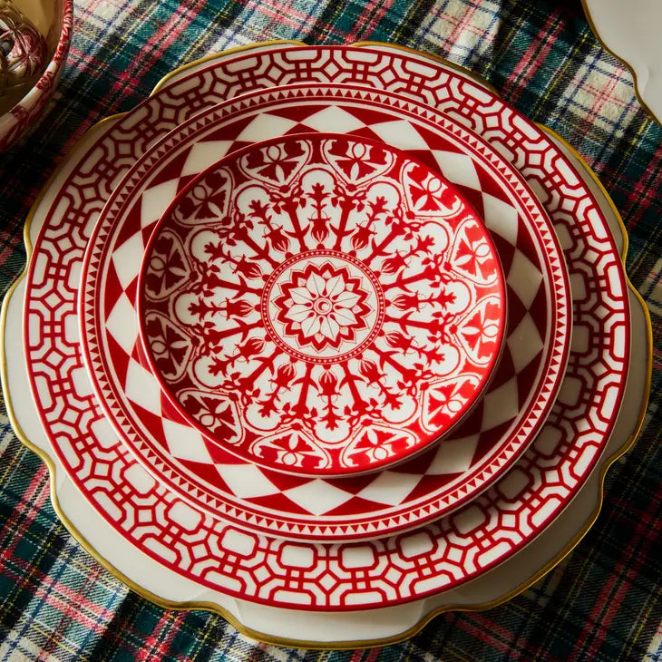 Fez Crimson Salad Plate Set/4