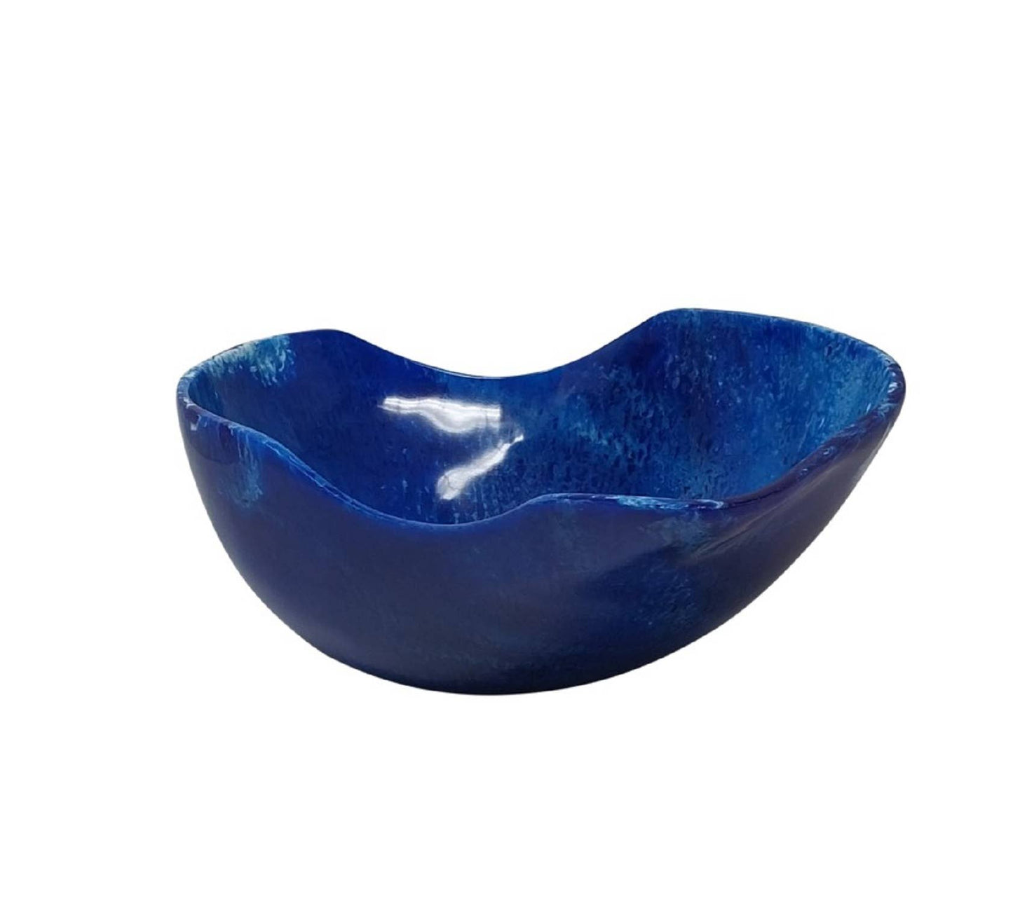 Abstract Resin Fruit Bowl - Blue