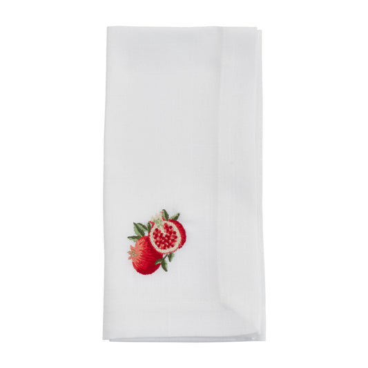 Embroidered Pomegranate Napkin - Set of 4