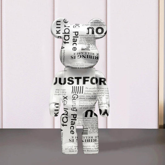 Street Art Bear Figurine: Verbal
