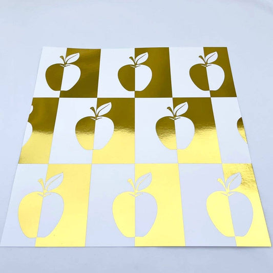 Foil Mondrian Apples -16 Foil Paper Placemats