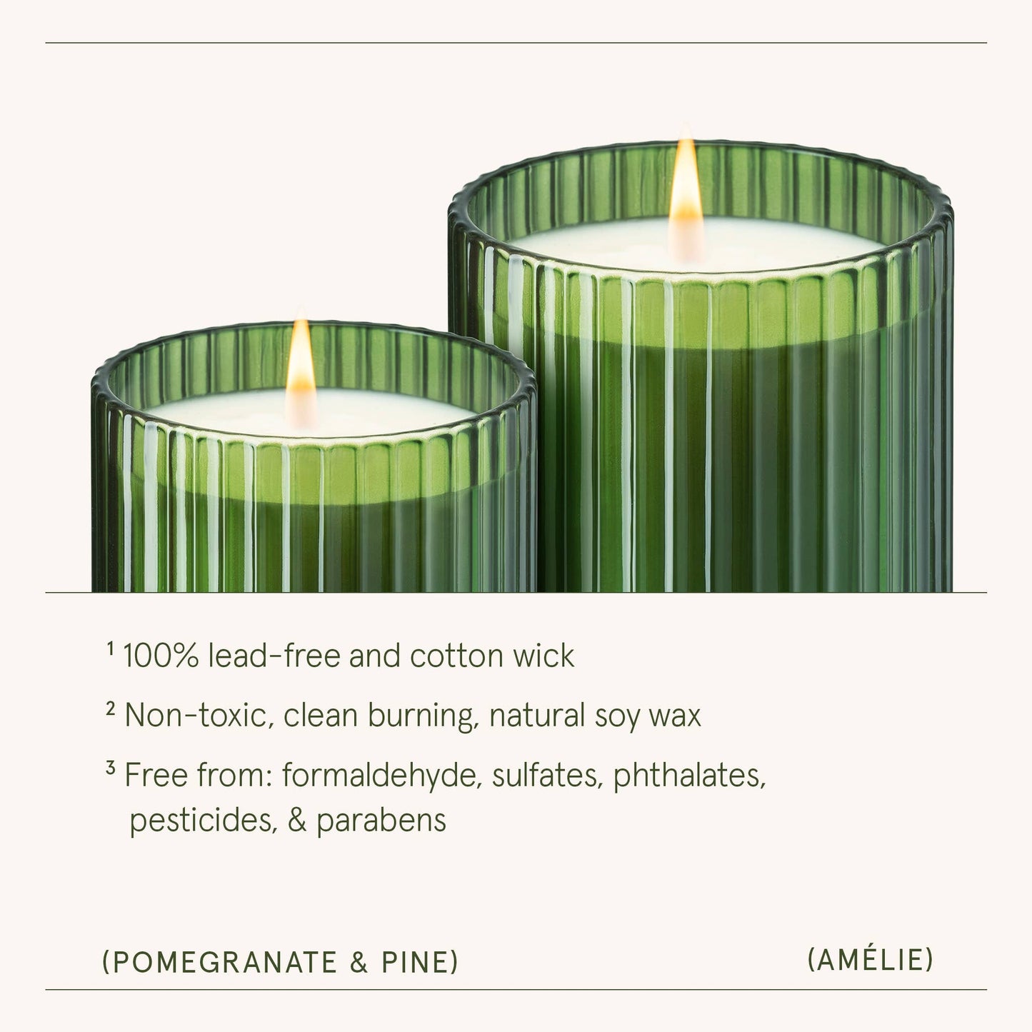 Scented Candle - Pomegranate & Pine 11oz | La Jolie Muse