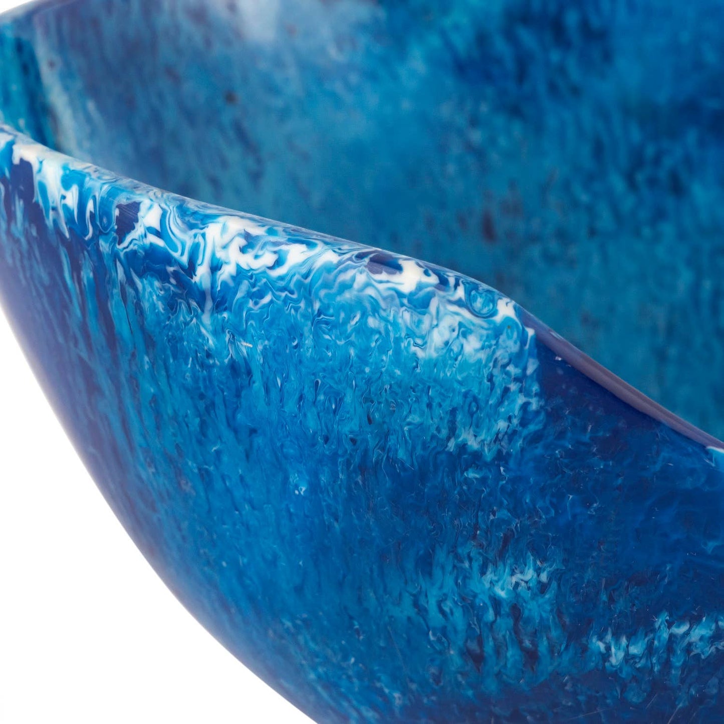 Abstract Resin Fruit Bowl - Blue