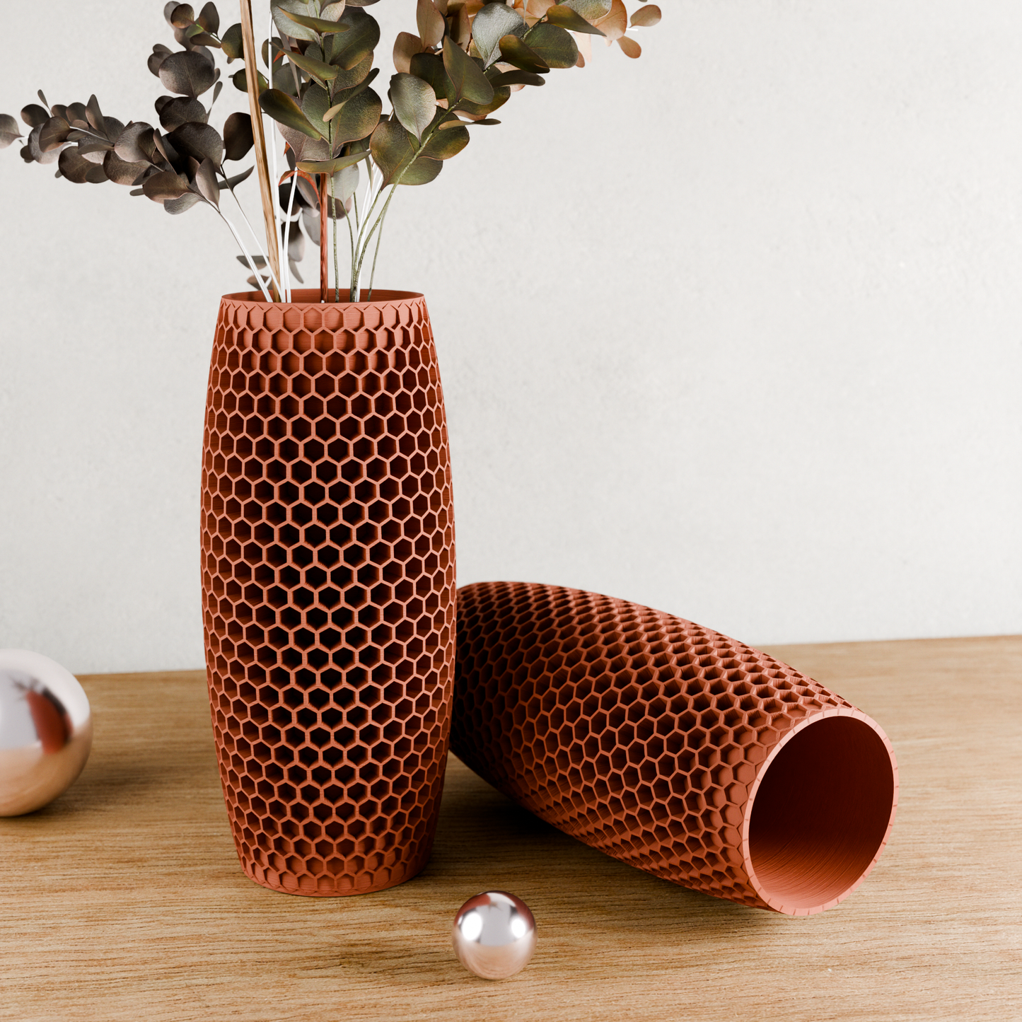 Modern Textured Vase | Honeycomb Collection