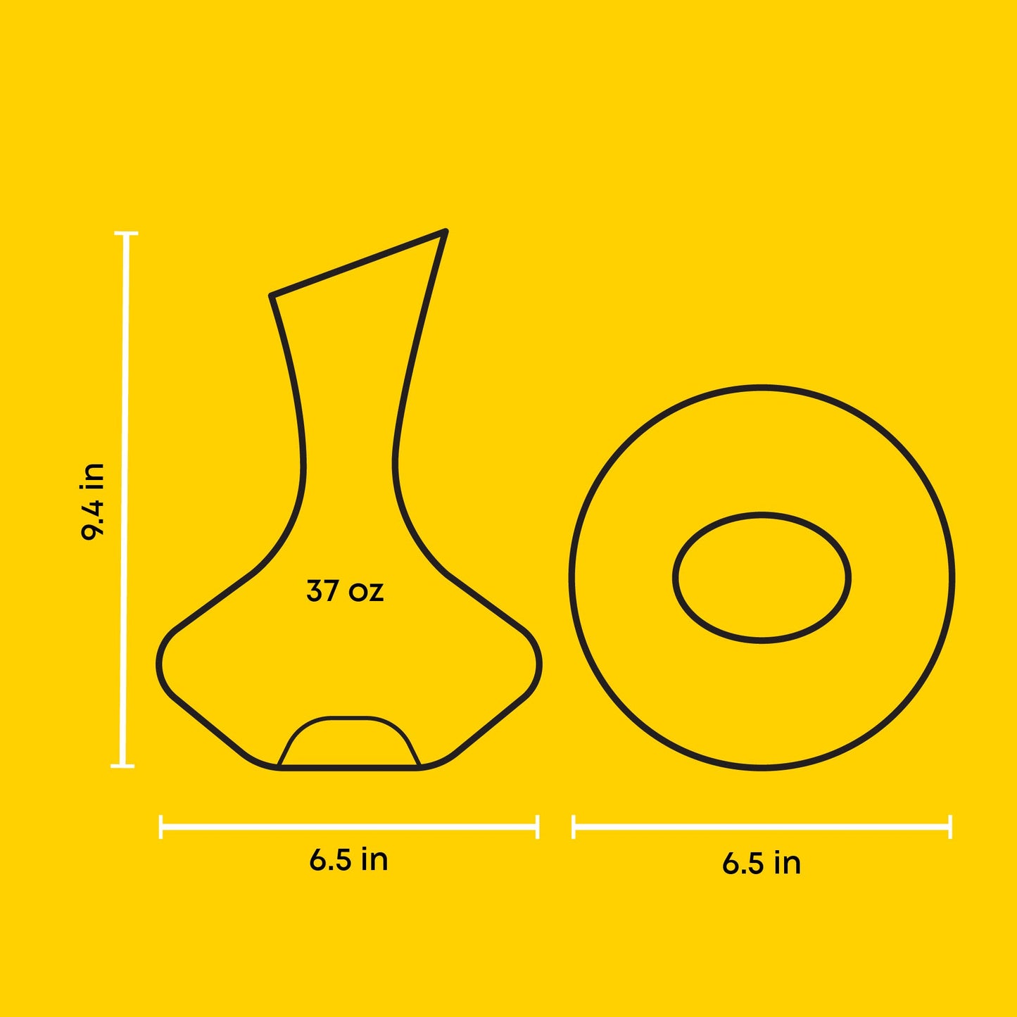 Lancia Crystal Wine Decanter, 40 Oz