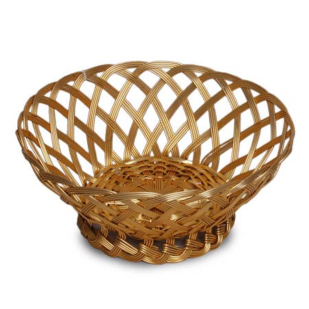 Bread/Fruit Basket - Gold Weave