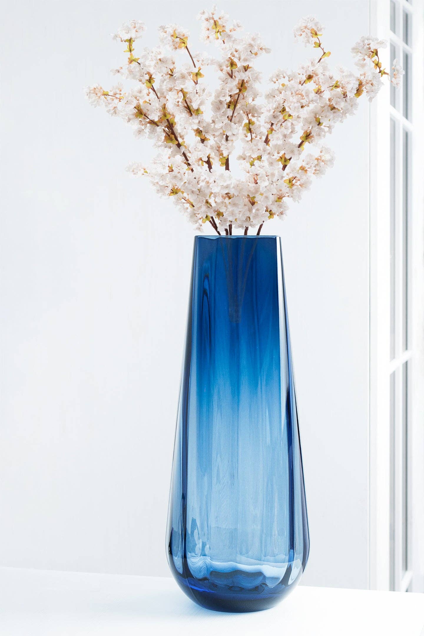 Blue Square Top Vase