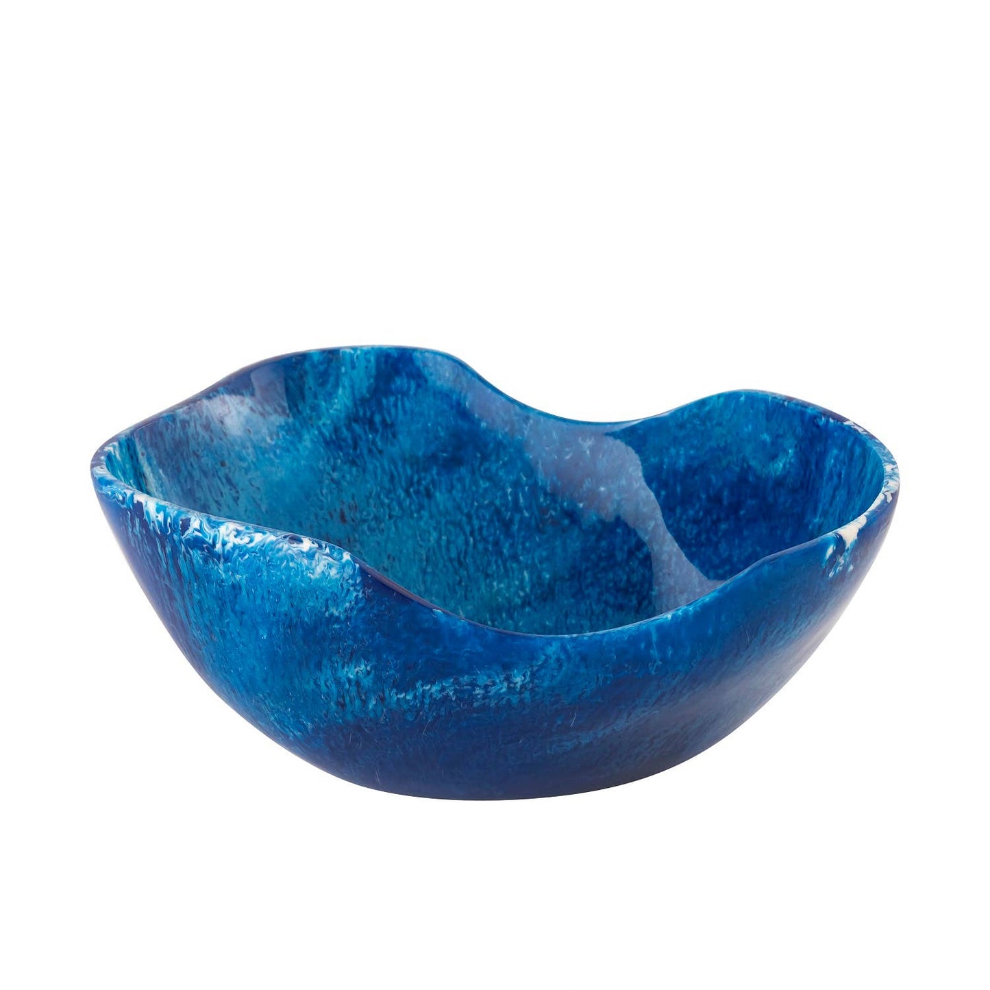 Abstract Resin Fruit Bowl - Blue