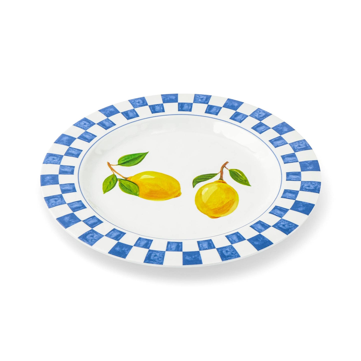 4pk 8.5" Melamine Salad Plates - Lemon Check
