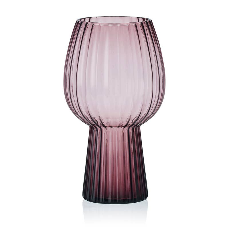 Phoebe Optic Lilac Goblets, Set of 4