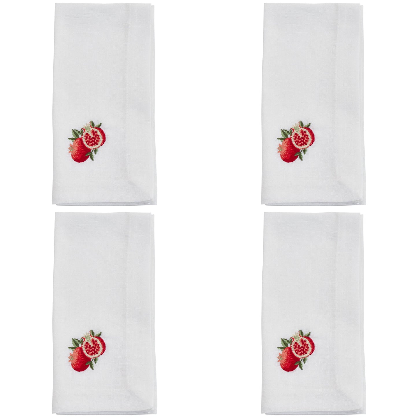 Embroidered Pomegranate Napkin - Set of 4