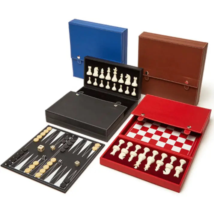 Leatherette Backgammon/Chess Set - Game