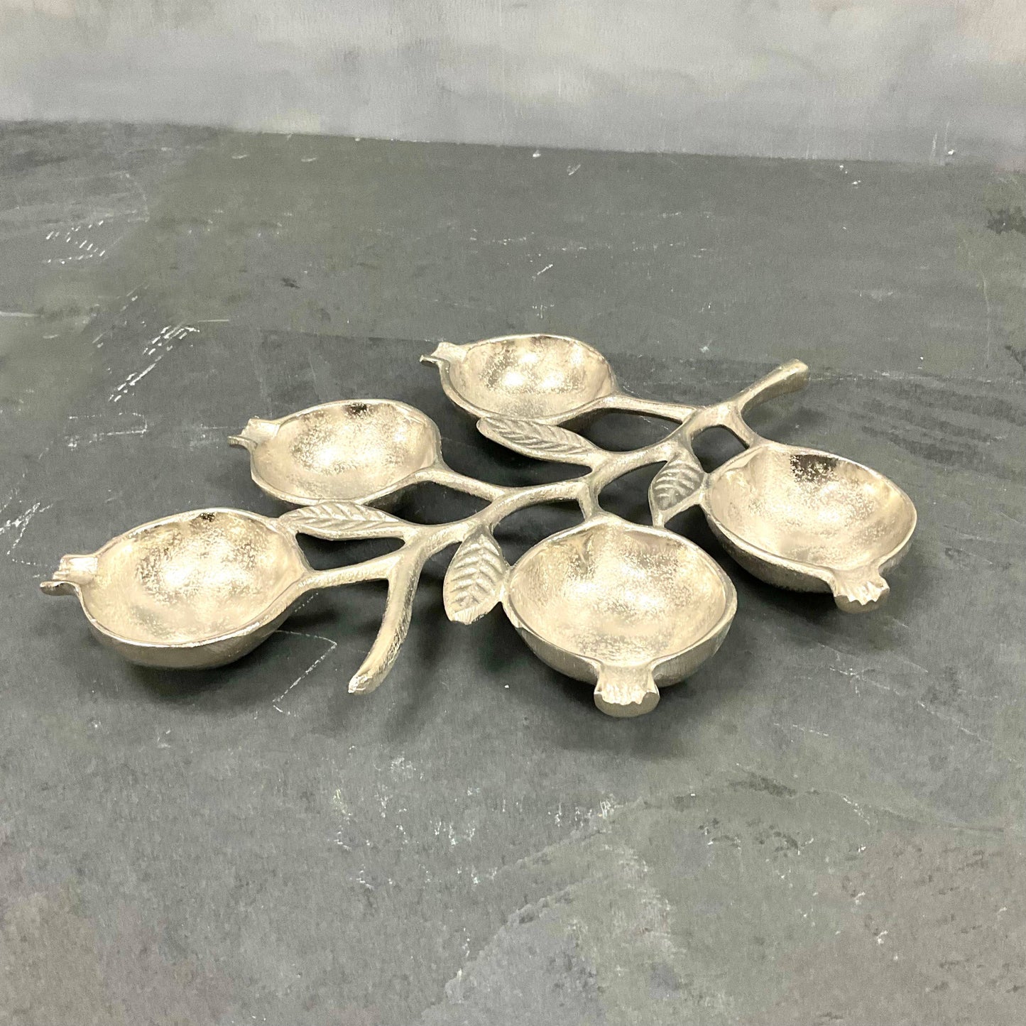 Silver Pomegranate Bowl - 5 section