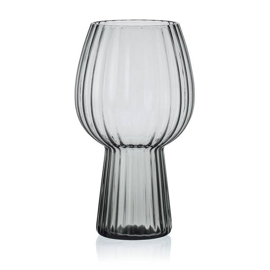 Phoebe Optic Smoke Goblets, Set of 4