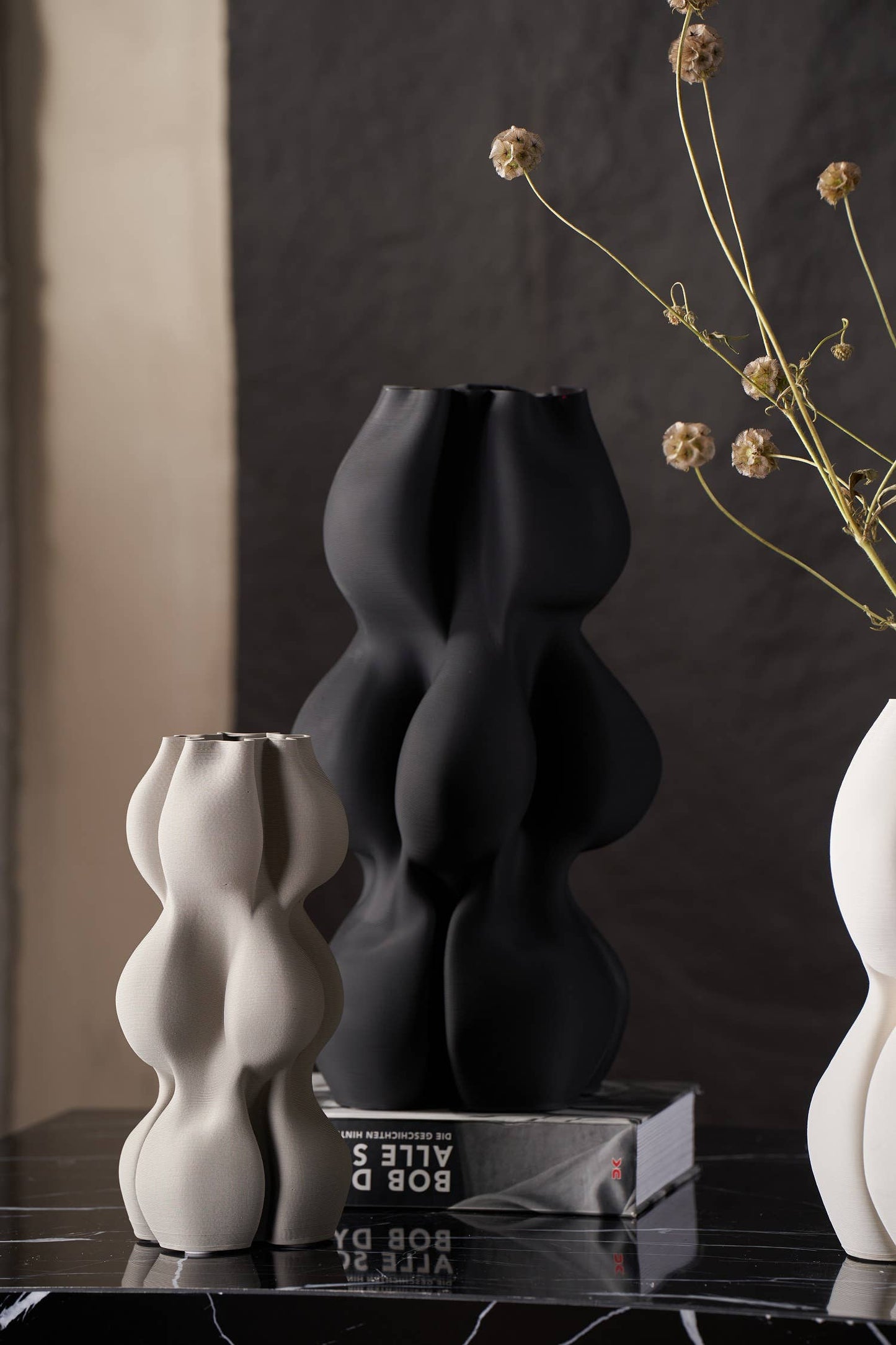 Bubble Ceramic Vase Grey - Medium