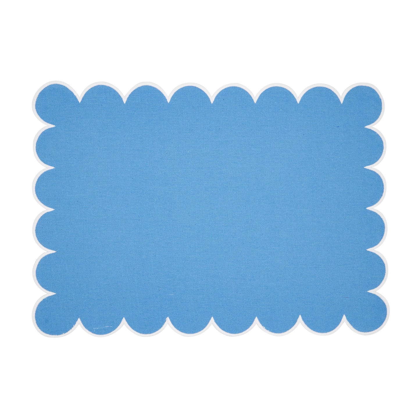 Scalloped Hem Placemat: Rust / 14"x20" - Set of 4