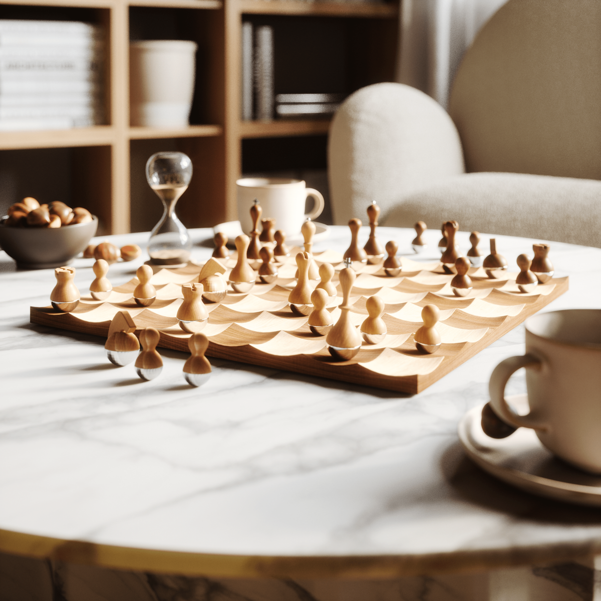 Chess Set Wobble Modern Game Home Decor Umbra