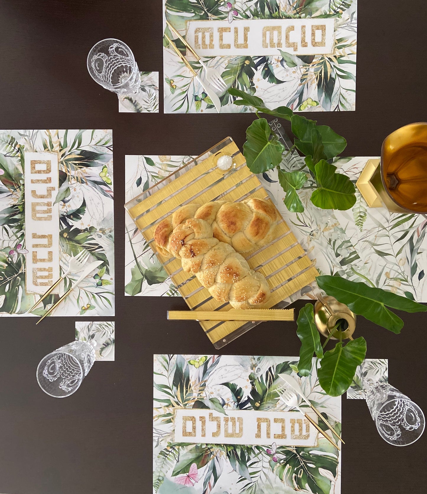 SHABBAT TROPICAL PAPER PLACEMAT