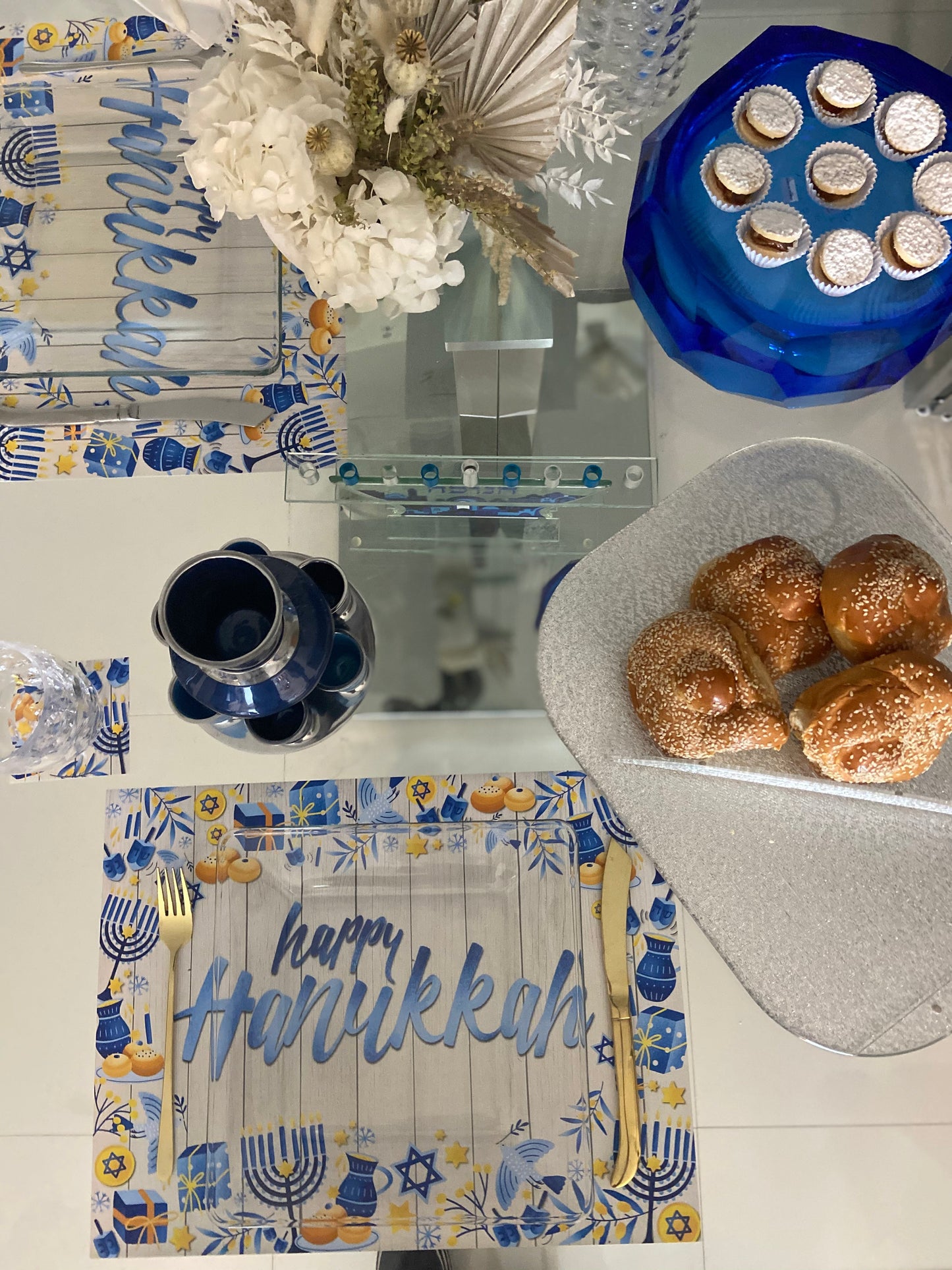 HAPPY HANUKKAH PAPER PLACEMAT