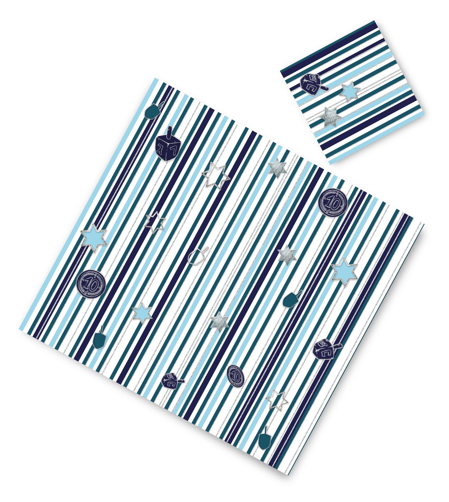 HANUKkAH STRIPES PAPER PLACEMAT