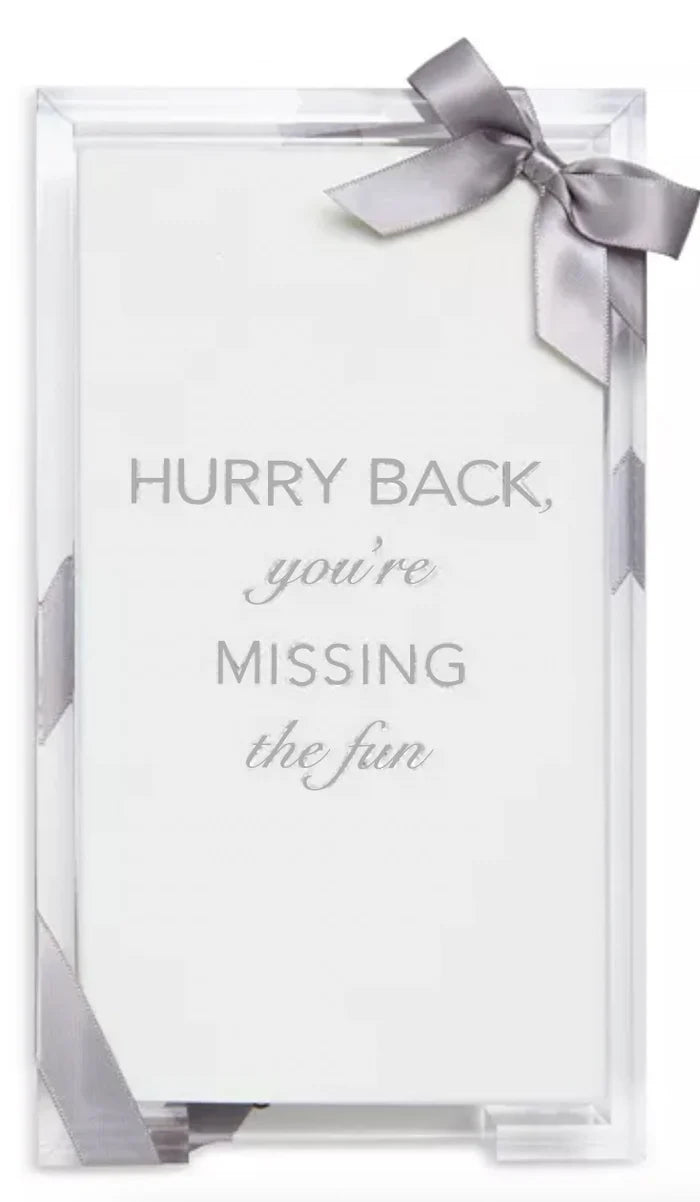 Hurry Back- Napkin Gift Set