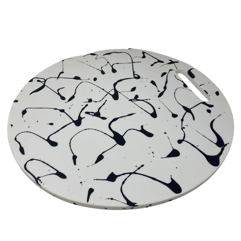 Resin Splattered Round Chopping Board