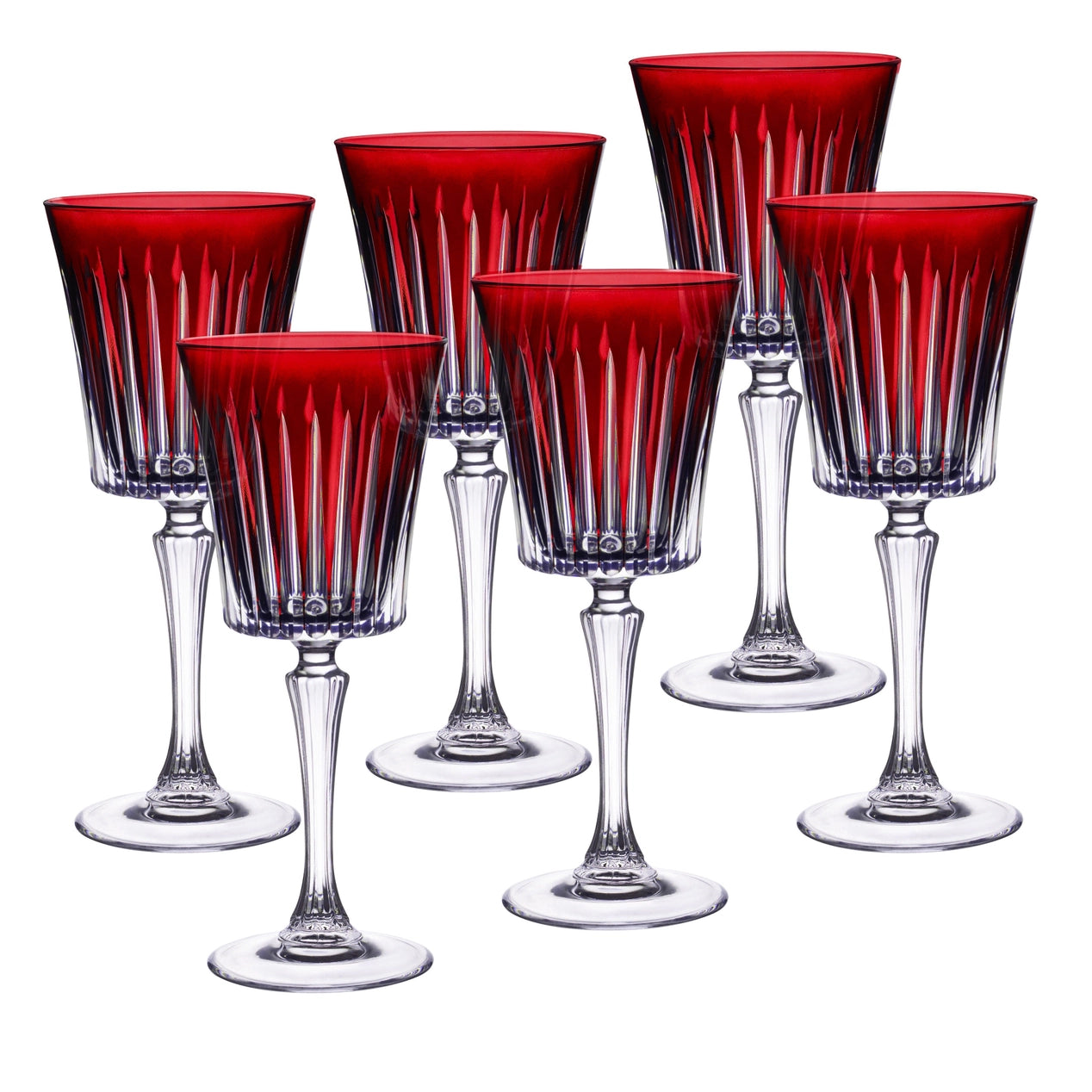 Colored Crystal Glasses Set