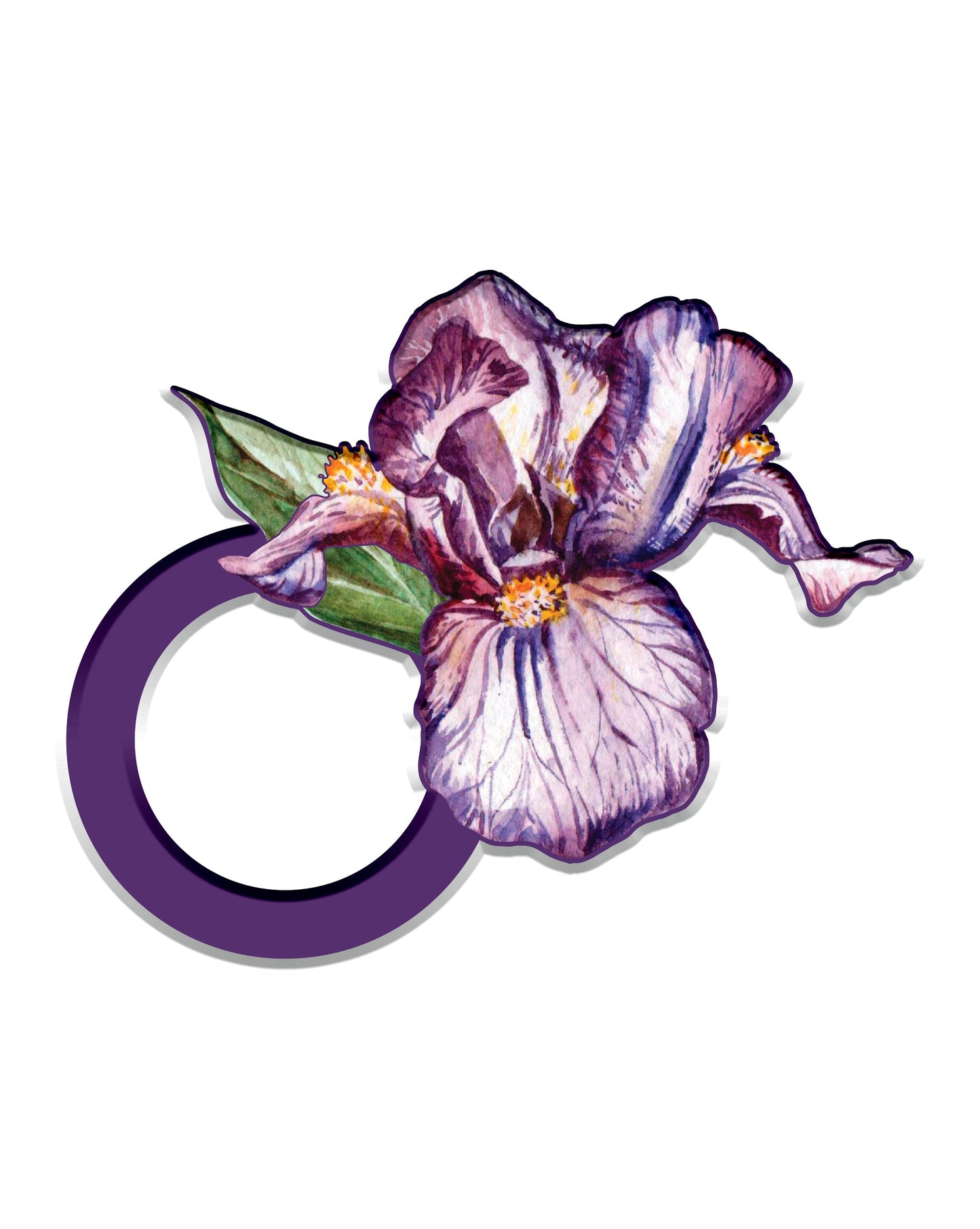 Iris Acrylic Napkin Rings (set of 6)