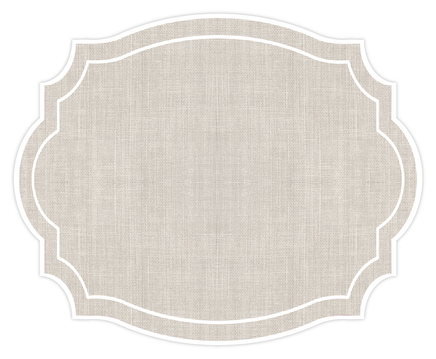 VINTAGE FRAME GREEN BURLAP TEXTURE LOOK PLACEMAT