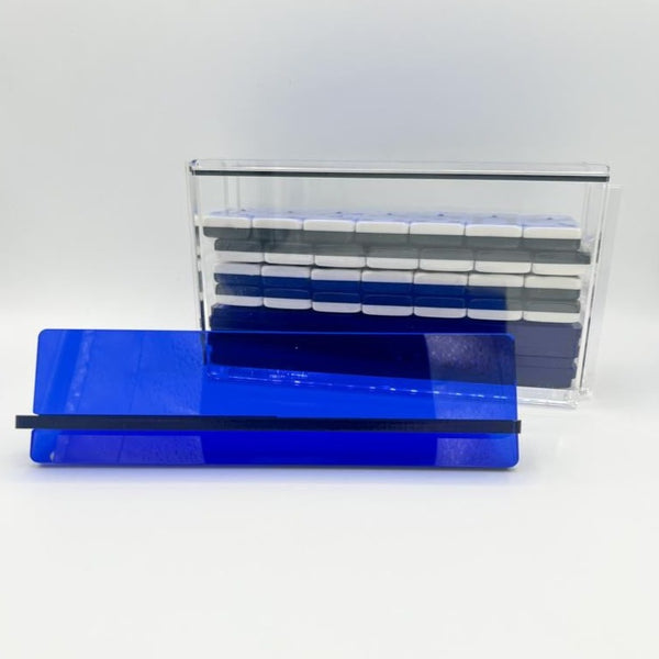 Acrylic Domino Set With Matching Racks