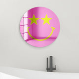 Happy Face With Star Eyes - Acrylic Wall Art