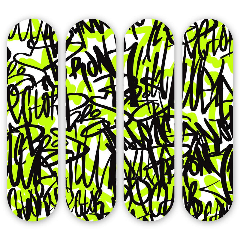 Vivid Graffiti 4-Set - Acrylic Skate Wall Art