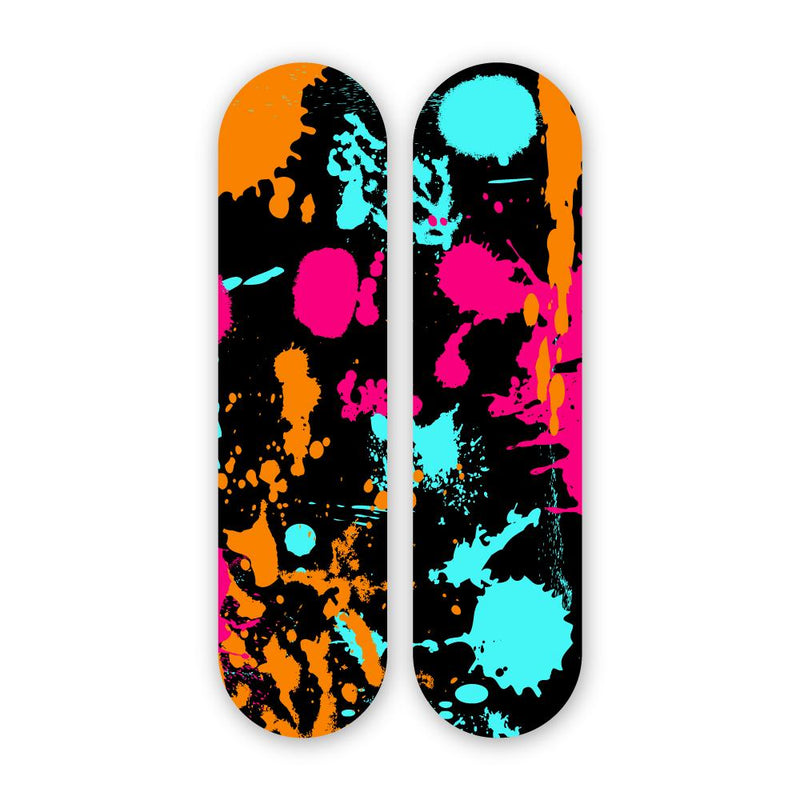 Splatters Pair - Acrylic Skate Wall Art