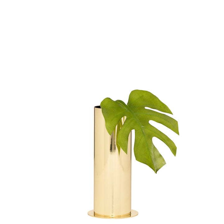 Gold Tube Flower Vase