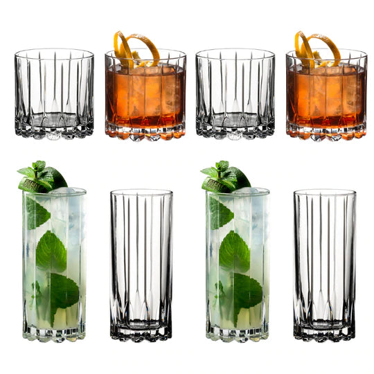 Riedel Rocks & Highball Glass Set (set of 8)