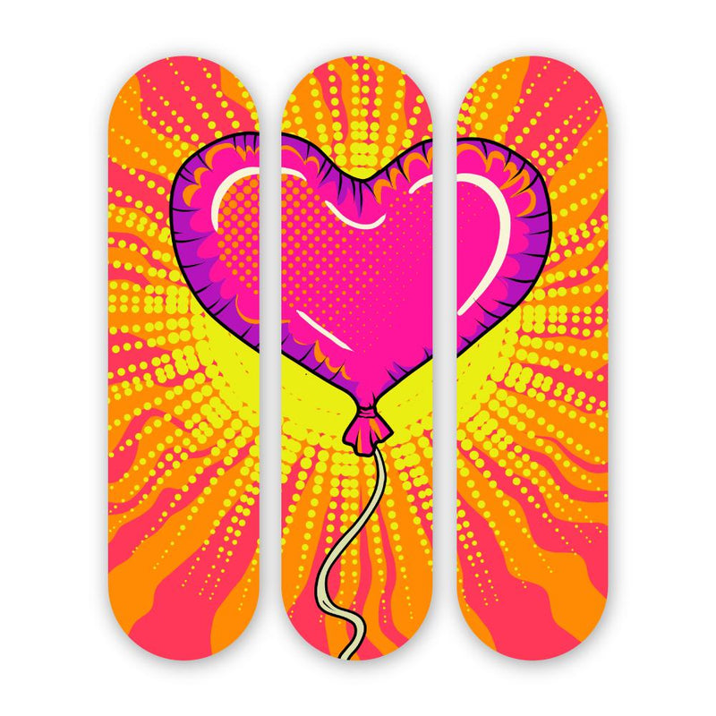 Be mine Helium 3-Set - Acrylic Skate Wall Art