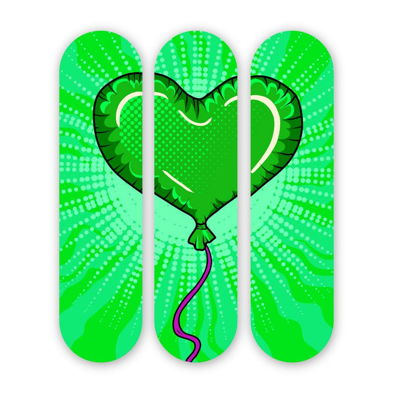 Be mine Helium 3-Set - Acrylic Skate Wall Art