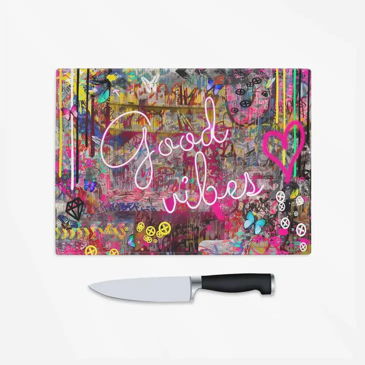 Good Vibes Graffiti Chopping Board