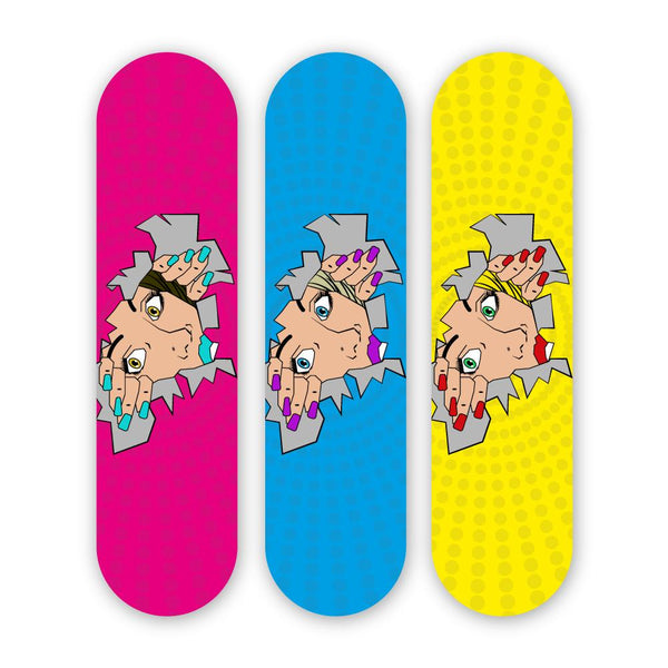 Pee-kah-boo 3-Set - Acrylic Skate Wall Art