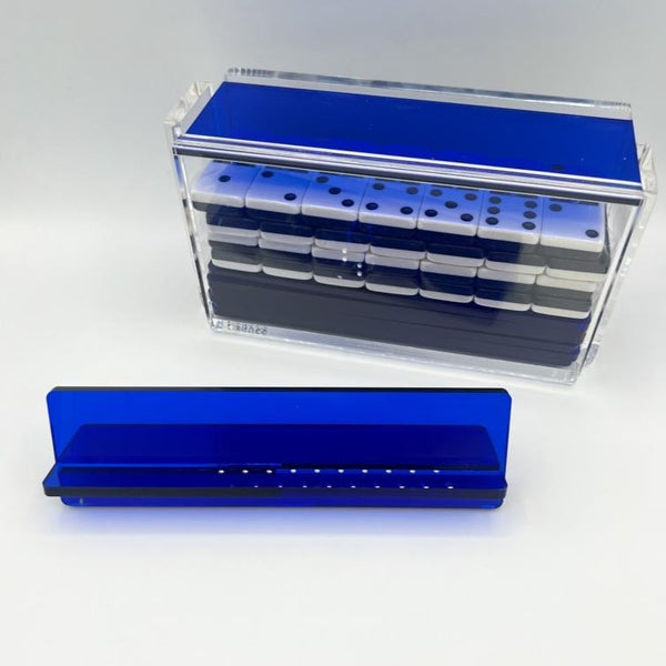 Acrylic Domino Set With Matching Racks