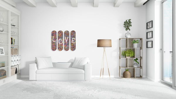 Love 4-Set - Acrylic Skate Wall Art