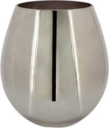 Glass Metallic Vase Silver